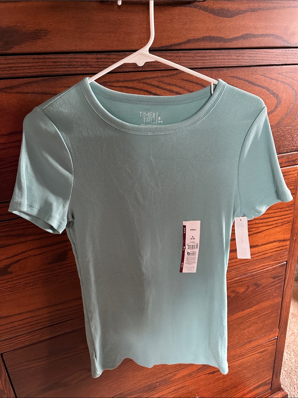 Time and Tru Mint Green Short Sleeve Crewneck Tee